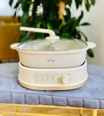Nồi lẩu điện 2 ngăn đa năng Bear SB-NL60U (trắng)