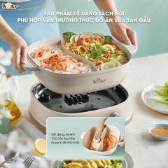 Nồi lẩu điện 2 ngăn đa năng Bear SB-NL60U (trắng)