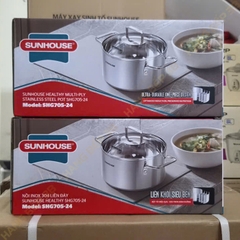 Nồi inox 304 liền đáy Sunhouse Healthy 24cm SHG705-24
