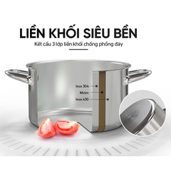 Nồi inox 304 đáy liền Sunhouse 20cm SHG706-20