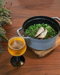 Nồi gang Staub Cocotte 16cm - màu ghi