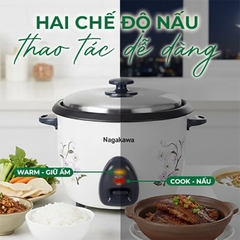 Nồi cơm điện nắp rời Nagakawa 2.2 lít NRC3835