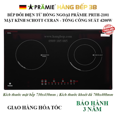 Bếp đôi điện từ hồng ngoại Pramie PRTH-2101