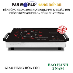 Bếp hồng ngoại Panworld PW-636(R) sản xuất Thái Lan, 2 vòng nhiệt