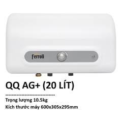 Máy nước nóng gián tiếp Ferroli 20 lít QQ EVO AG+