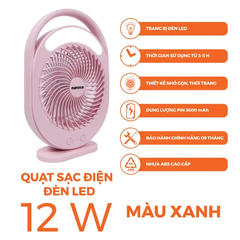 Quạt sạc điện mini Nanoco NRF6310P màu hồng