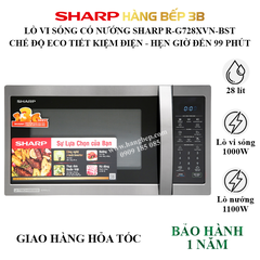 Lò vi sóng Sharp 28 lít R-G728XVN-BST - INVERTER