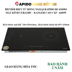 Bếp điện từ hồng ngoại đôi Rapido RC4200DS