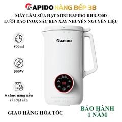 Máy làm sữa hạt mini Rapido RHB-500D