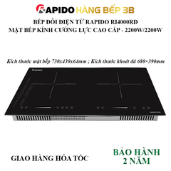Bếp đôi điện từ Rapido RI4000RD 4200W