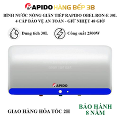Máy nước nóng gián tiếp Rapido Obel RON-E 30 lít