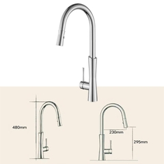 Vòi rửa chén bát inox 304 Kocher LUX S01