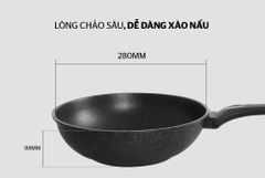 Chảo sâu lòng chống dính đá hoa cương Sunhouse SBDS26/SBDS28/SBDS30