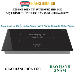 Bếp đôi điện từ Sunhouse SHB-DI02