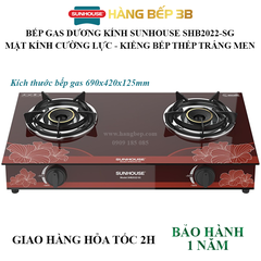 Bếp gas dương kính Sunhouse SHB2022SG