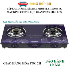 Bếp gas dương kính Sunhouse SHB3088-SG