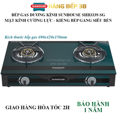 Bếp gas dương kính Sunhouse SHB3339-SG