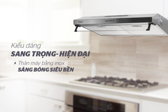 Máy hút mùi vỏ Inox Sunhouse SHB6118I