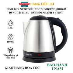 Bình đun siêu tốc Sunhouse 1.5 lít SHD1057