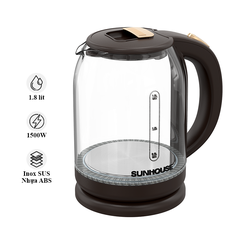Bình đun siêu tốc thủy tinh Sunhouse 1.8 lít SHD1212