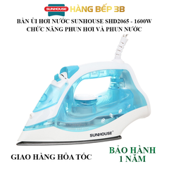 Bàn ủi hơi nước Sunhouse SHD2065 màu xanh