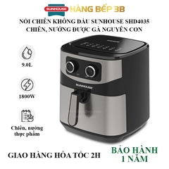 Nồi chiên không dầu 9 lít Sunhouse SHD4035