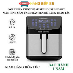 Nồi chiên không dầu Sunhouse SHD4087 - 6 lít