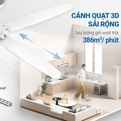 Quạt trần 5 cánh Sunhouse Apex APF7666W
