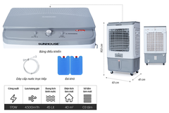 Quạt điều hòa không khí Sunhouse SHD7739