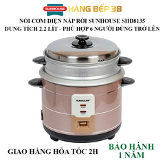 Nồi cơm điện nắp rời Sunhouse 2.2 lít SHD8135