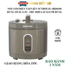 Nồi cơm điện Sunhouse nắp gài SHD8308 - 3 lít