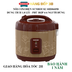Nồi cơm điện Sunhouse 1.8 lít SHD8605B