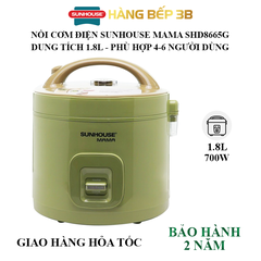 Nồi cơm điện Sunhouse 1.8 lít SHD8665G