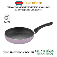 Chảo chiên đáy từ Sunhouse 26cm SHG1126MV - Tím