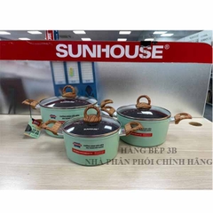 Bộ nồi nhôm chống dính SHG7979MB sử dụng bếp từ