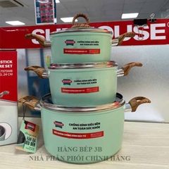 Bộ nồi nhôm chống dính SHG7979MB sử dụng bếp từ
