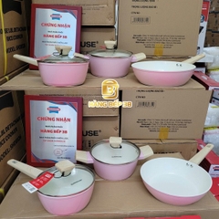 Bộ nồi chảo chống dính Nano Ceramic Sunhouse Healthy SHG7979MP3