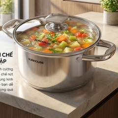 Nồi inox 5 đáy Sunhouse 20cm SHG799-20