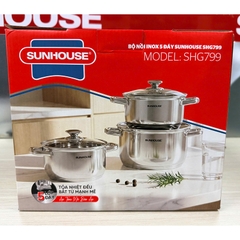 Bộ nồi inox 5 đáy Sunhouse SHG799