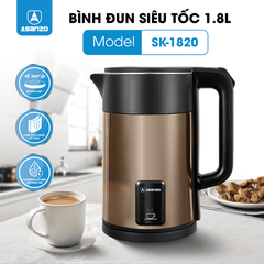 Bình đun siêu tốc Asanzo 1.8 lít SK-1820 (vàng đồng)