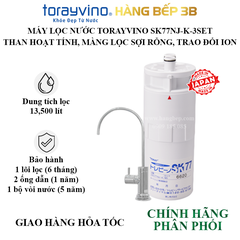 Máy lọc nước để gầm tủ bếp Torayvino SK77NJ-K-3SET