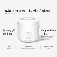 Nồi cơm điện Panasonic 1.8 lít SR-MA181WRA