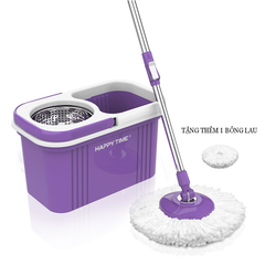 Bộ lau nhà xoay 360 độ Sunhouse Happy Time KH-CL330S - Tặng thêm 1 bông lau