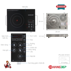 Bếp hồng ngoại Sunhouse SHD6017- Kèm vĩ nướng