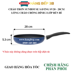 Chảo trơn chống dính Sunhouse Saving SV28