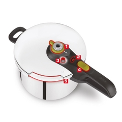 Nồi áp suất inox 304 Tefal Secure 5 Neo 6 lít P2530750 - sử dụng bếp từ