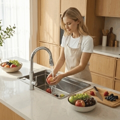 Vòi rửa chén bát inox 304 Kocher LUX S01