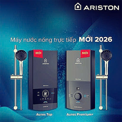 Máy nước nóng trực tiếp Ariston Aures Premium+ 4.5 CU (không bơm)