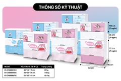 Tủ nhựa trẻ em 6 ngăn Happy Kids Sunhouse KS-CA688B6