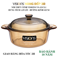 Nồi thủy tinh Visions VS-12/CL1 - 1.25L